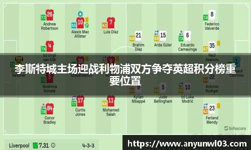 李斯特城主场迎战利物浦双方争夺英超积分榜重要位置